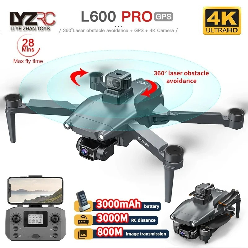 Drone Vs Rc Helicopter - L600 PRO RC Дрон 4K HD