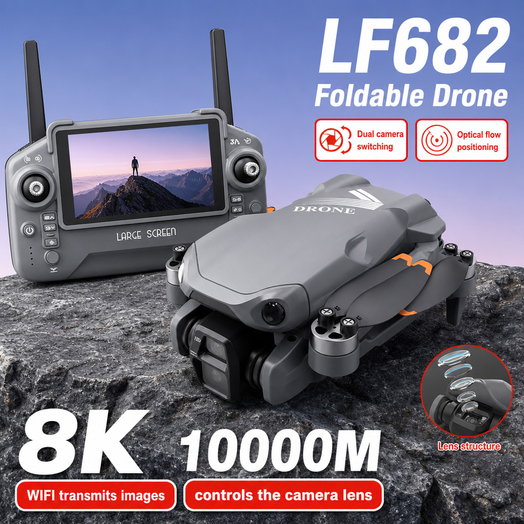 Drone Rc Fpv Pro - Дрон для аэрофотосъемки LF682 с двумя