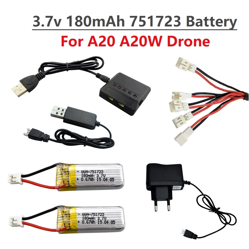 Drone Zll Rc - Оригинальный литий-полимерный аккумулятор 3.7V 180mAh и