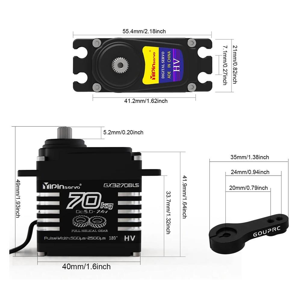 1/2 шт. Бесщеточный цифровой с – обзор и цена Rc Car Servo